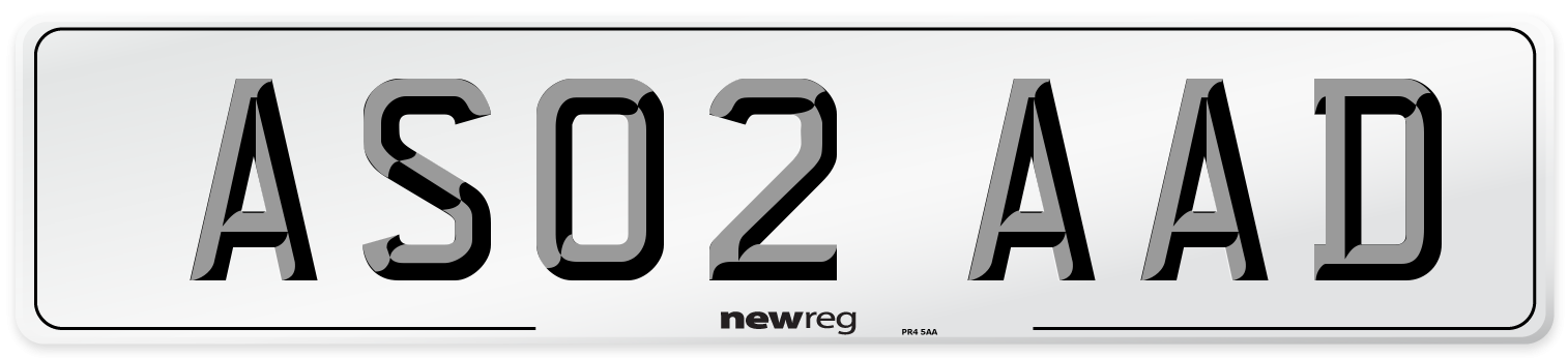 AS02 AAD Number Plate from New Reg